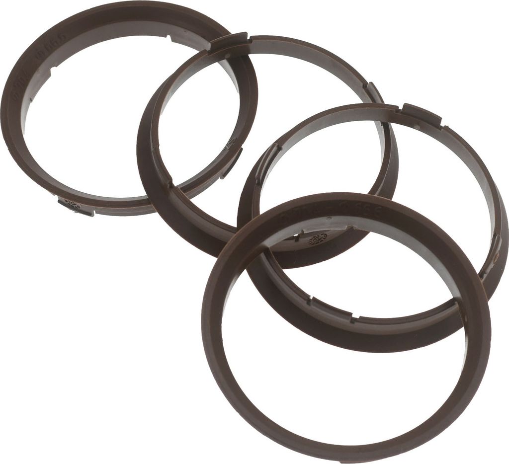 4x Zentrierringe 70,4 x 66,6 mm Dunkelbraun  Felgen Ringe  Produktbild 