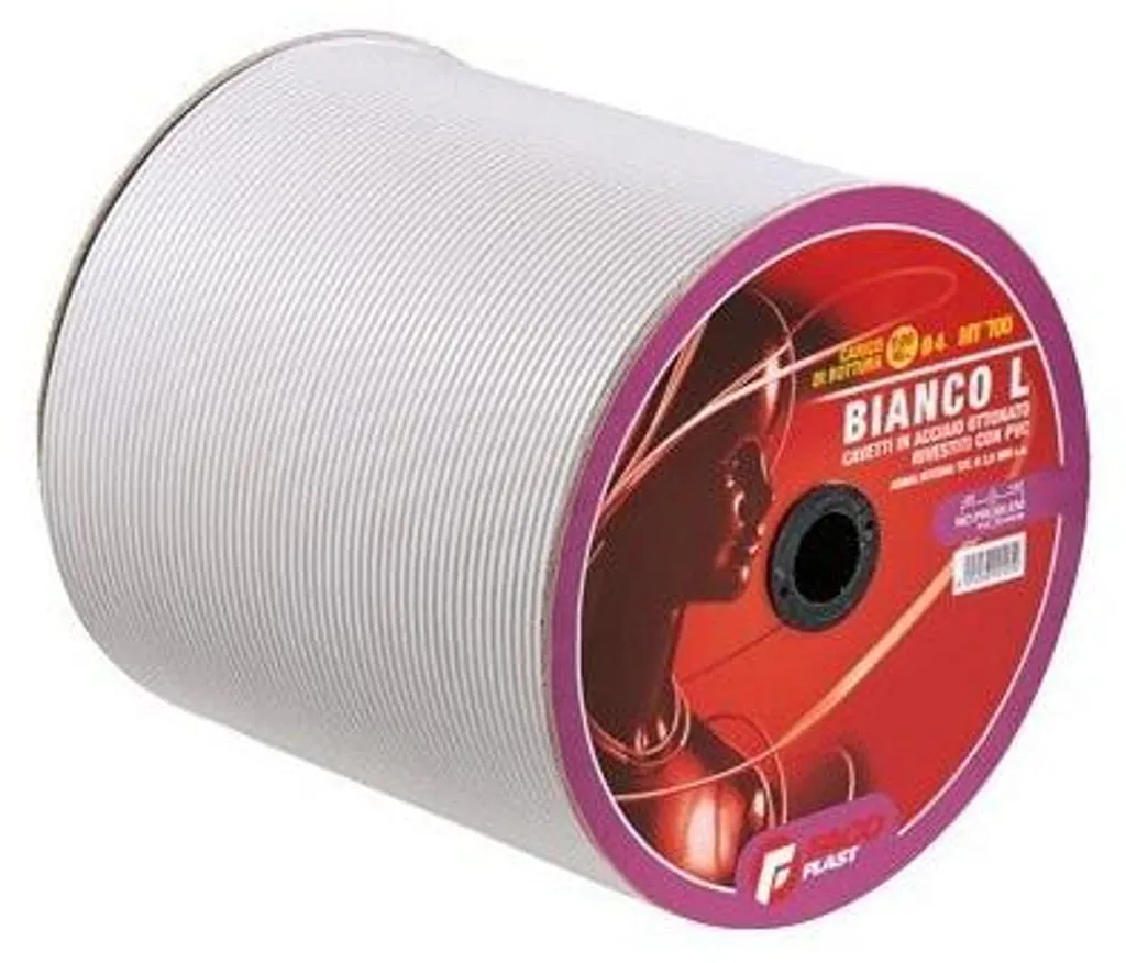 Corde à linge acier plastifié 500m : fil ultra-résistant anti-rouille