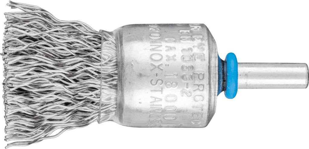 PFERD TOOLS POS Pinselbürste ungezopft PBU Ø20mm Schaft-Ø6 mm Edelstahl-Draht-Ø0,50