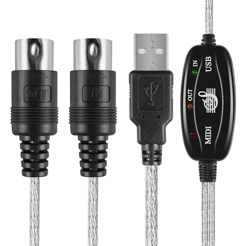 Câble Interface MIDI USB avec Transmission Rapide et Indicateurs LED - 3