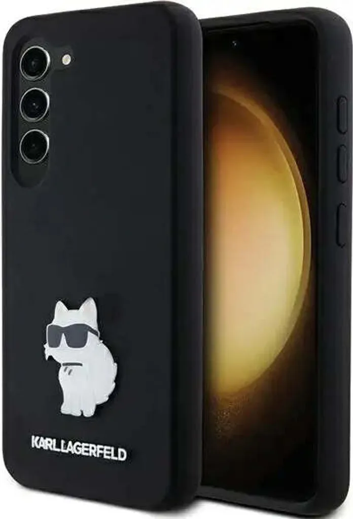 Custodia Samsung S23 Originale Karl Lagerfeld Silicone Nero Pin