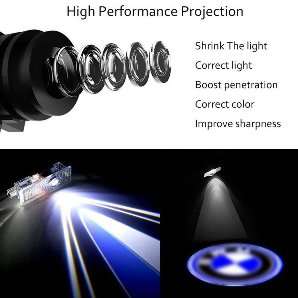 2X BMW Türbeleuchtung M Logo Projektor - Turbeleuchtung