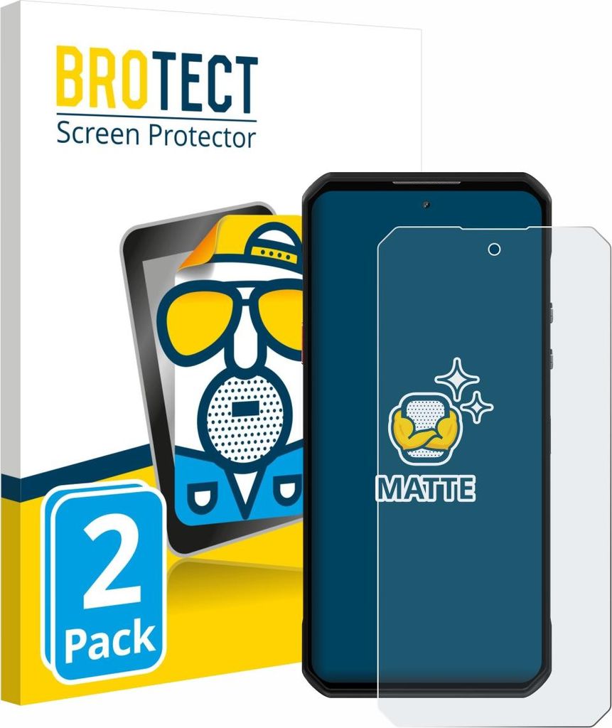 2x BROTECT Schutzfolie für Oukitel WP60 Displayschutz Displayschutzfolie Folie Matt Entspiegelungsfolie