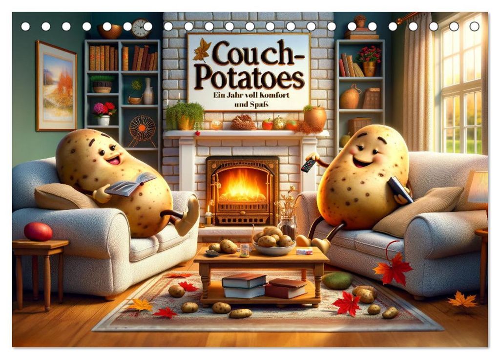 Couch Potatoes: Ein Jahr voll Komfort und Spaß (Tischkalender 2027 DIN A5 quer), CALVENDO Monatskalender