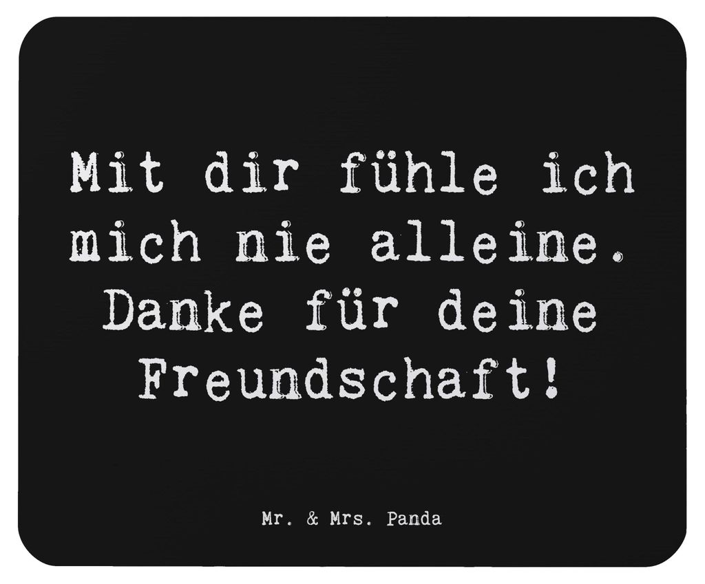 Mr. & Mrs. Panda Mousepad Spruch Beste Freundin - Schwarz - Geschenk, enger Kontakt, emotionale Unterstützung, Bedanken, Zuneigung, computer, pc, ...