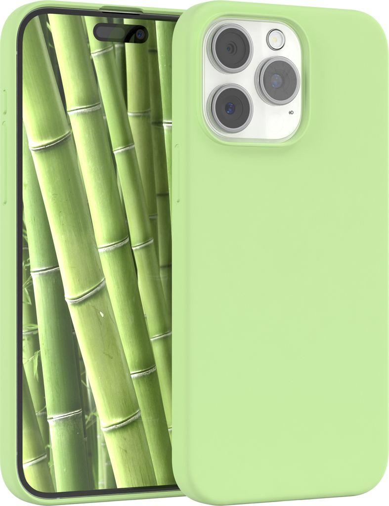 EAZY CASE Silikonhülle für Apple iPhone 15 Pro Max Silikon Backcover Schutz in Grün