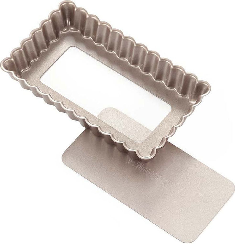 CANDeal 7 Zoll Rechteckige Tortenform Mit Abnehmbarem Losem Boden, Antihaftbeschichtet, Längliche Quiche-Backformen Für Ofen Und Heißluftfritteu...