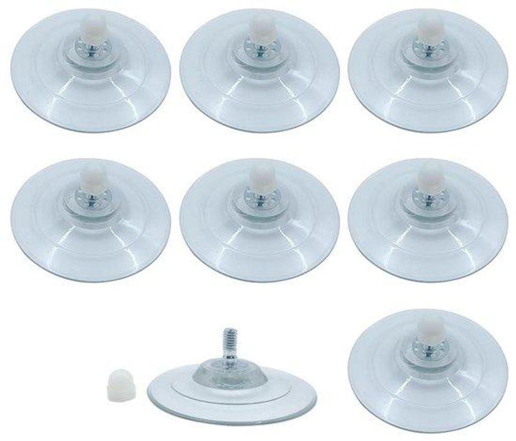 Kartelmoeren zuignappen (M8) aus transparentem PVC für Auto, Schaduwdoek, Glaselemente, Badezimmer, Wand, Tür, Fenster (18 x 85 mm)