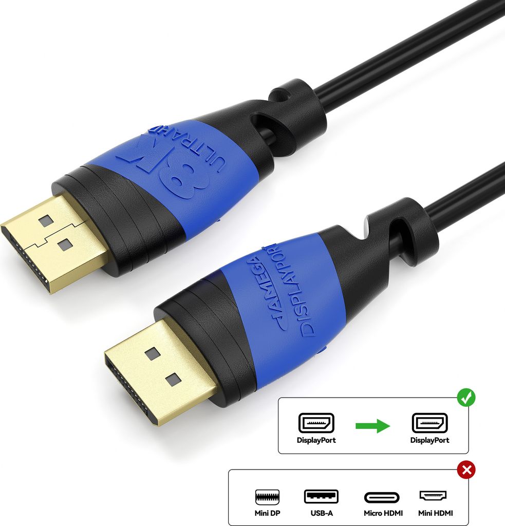 1,5m DisplayPort 1.4 Kabel | DP 8K Full U-HD HBR3 24K Produktbild 2