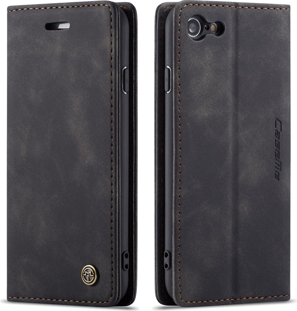 iPhone SE 2020 Hülle, LaimTop Retro Kunstledertasche TPU Innere, Kartenfächer, Magnetverschluss, Klapphülle mit Standfunktion Schutzhülle für ...