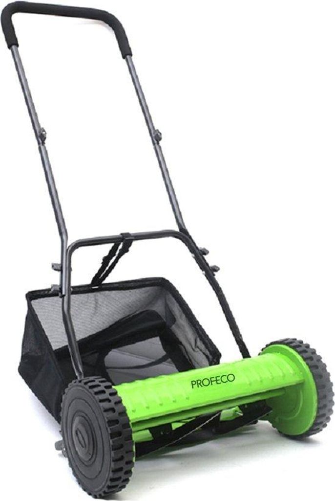 Profeco Profeco Handmäher 30cm - Handgeführter Rasenmäher - Spindelmäher mit 18L Auffangbehälter - Verstellbare Schnitthöhe