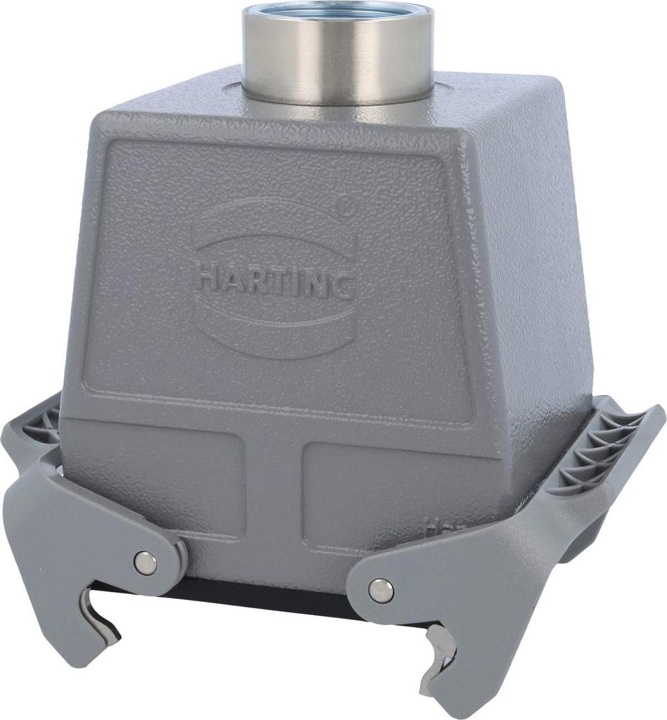 HARTING Han 32B Kupplungsgehäuse hoch, 1xM32 gerader Kabelabgang, mit 2 Querbügeln Verschraubung M32 Klemmbereich