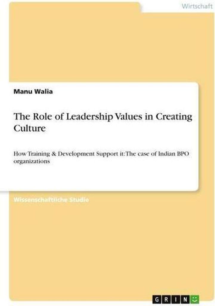 The Role of Leadership Values in Creating Culture