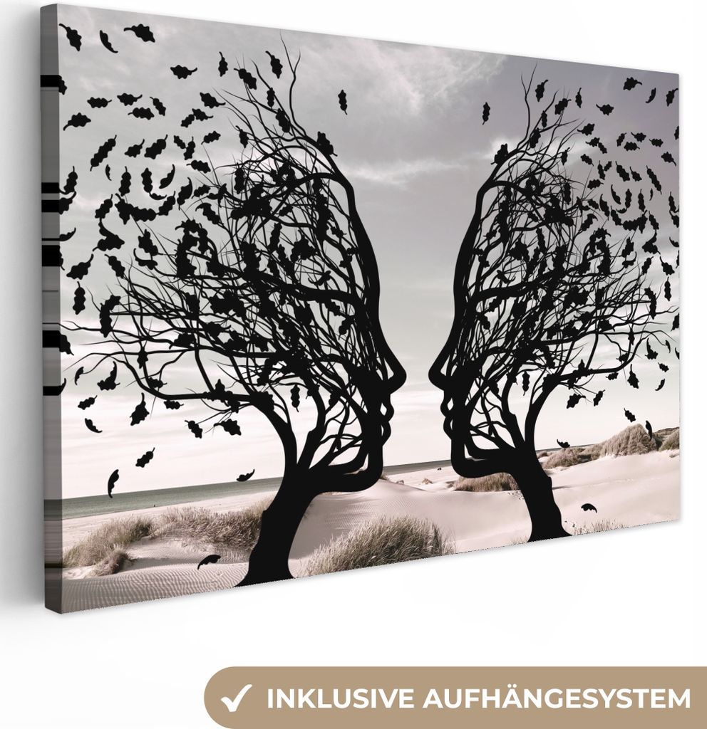Leinwandbilder 60x40 cm - Moderne Gesichter, moderne Wandbilder für Wohnzimmer