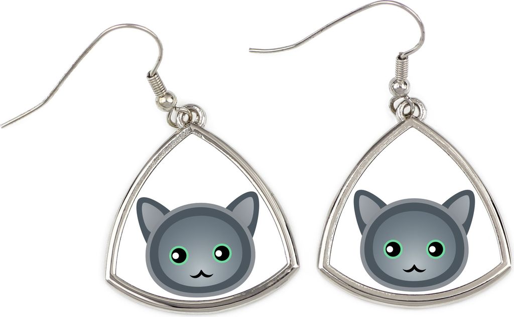 Nebelung - elegante Metall-Ohrringe als Geschenk der Marke Art-Dog