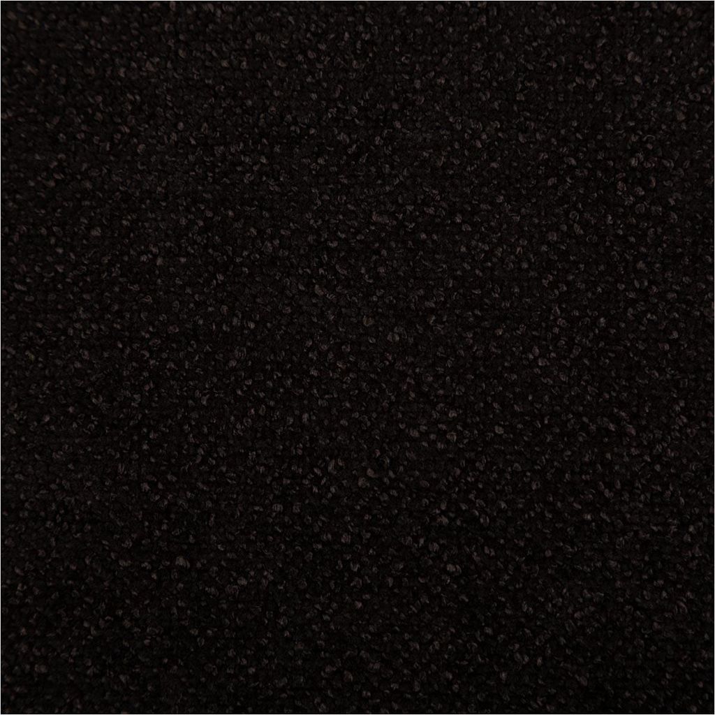 Möbelstoff Boucle Meterware Polsterstoff Fleckschutz Schwarz 1,45m