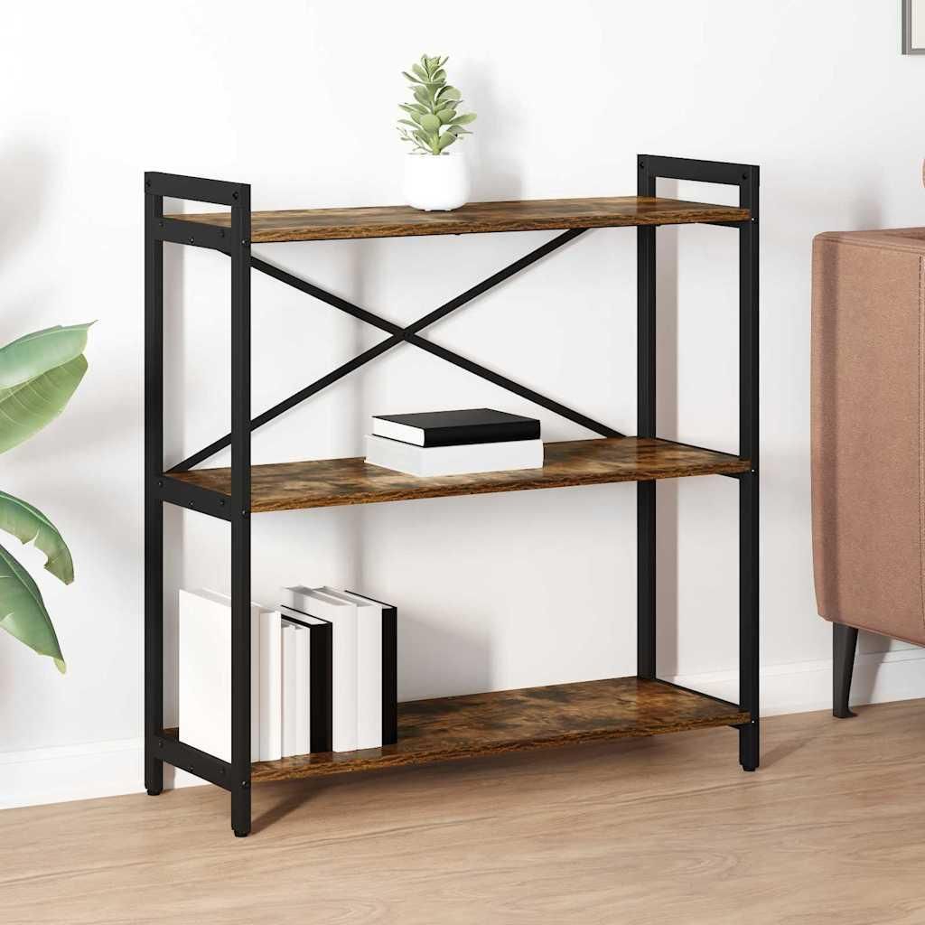Möbel Bücherregal Räuchereiche 80 x 30 x 83 cm Spanplatte - Bücherregale 868427