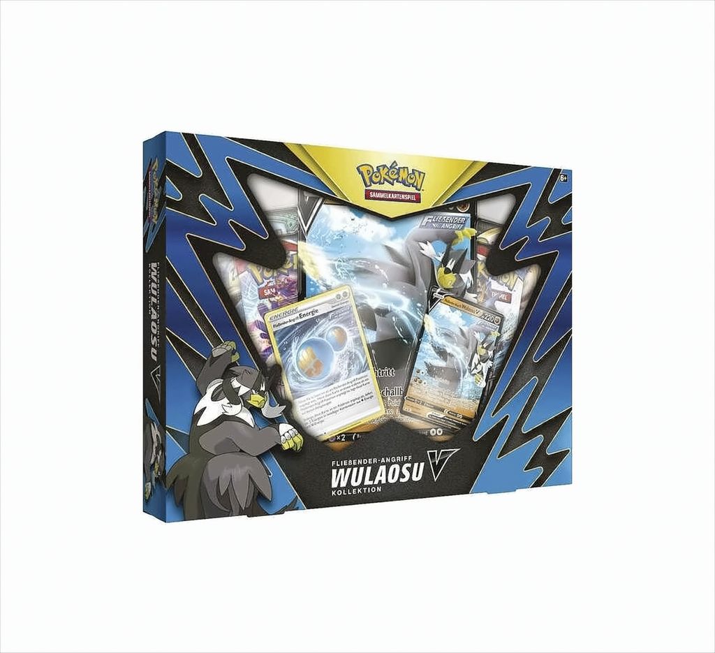 A Pokemon TCG collection box featuring Wulaosu V.