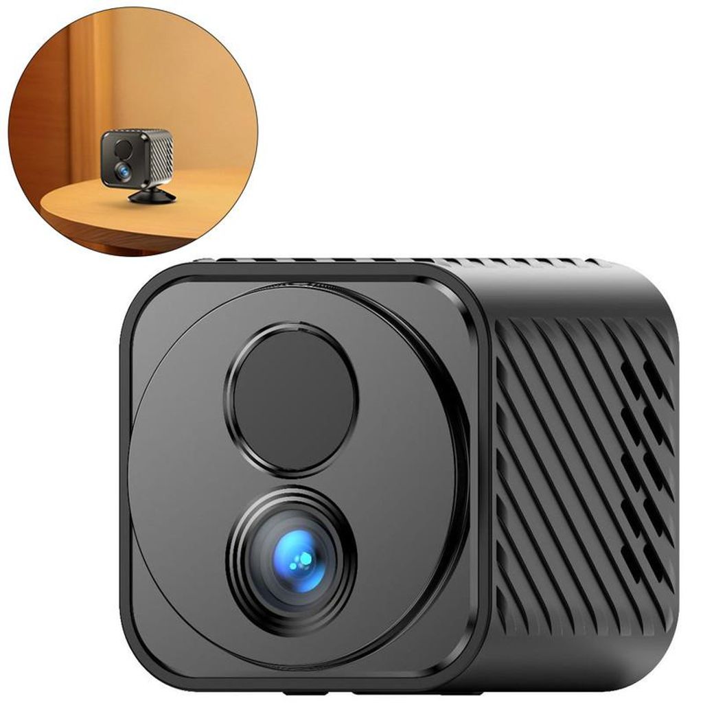 Mini 2K WLAN Akku Kamera mit PIR-Bewegungserkennung, Mini Kamera – 60 Tage Standby, Nachtsicht, App-Steuerung – Für Zuhause & Baby