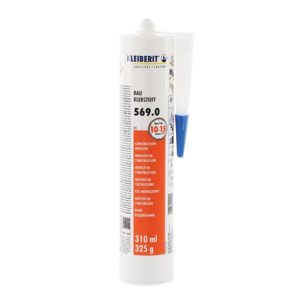 KLEIBERIT 569.0 Supratac 325g Kartusche – 1K-PUR-Bau- & Produktbild 