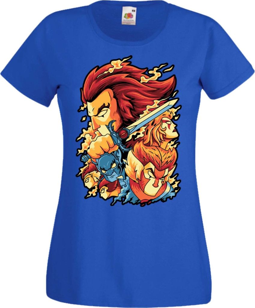 Damen T-Shirt Anime Manga Thundercats 01, Lady L / Blau