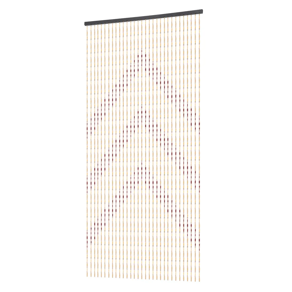 Rideau de porte robuste à perles - Séparateur de pièce 90 x 180 cm gris