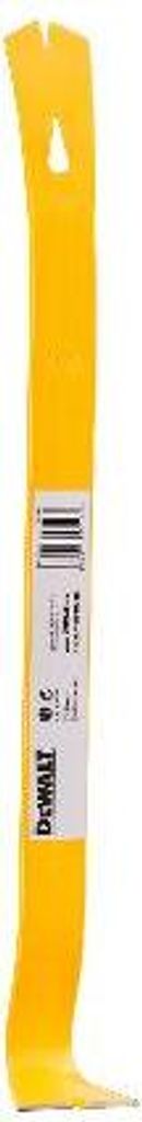 A yellow pry bar with a label.