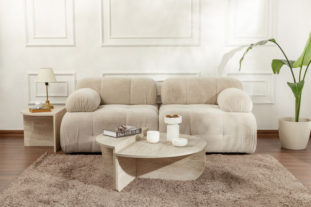 Skye Decor, Orion - Travertine, Couchtisch, Travertin, 100 Produktbild 2