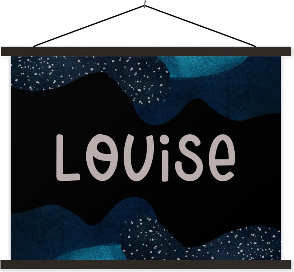 MuchoWow Textilposter Louise - Pastell - Mädchen 40x30 cm mit schwarzem Rahmen - Dekorationen