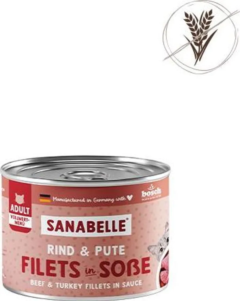 Sanabelle Adult Wet Food Manzo & Tacchino 6x180g | Senza Cereali