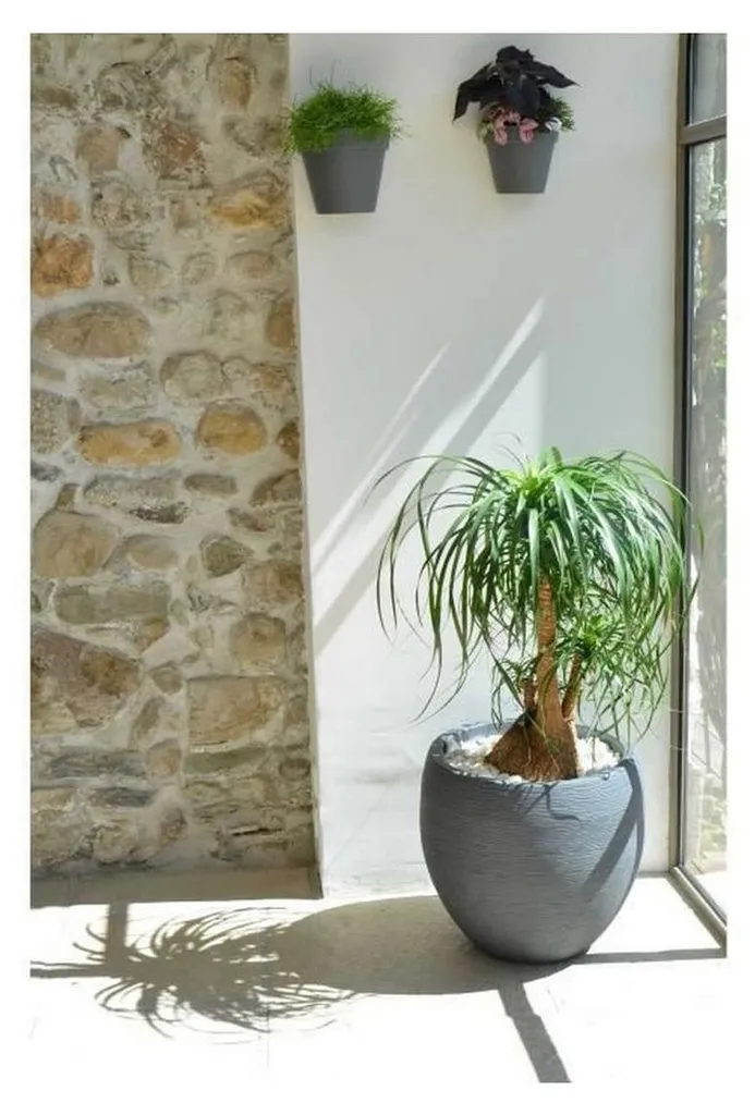 Pot de fleurs EDA Graphite incassable et anti-UV 50 cm gris pour jardin - 3