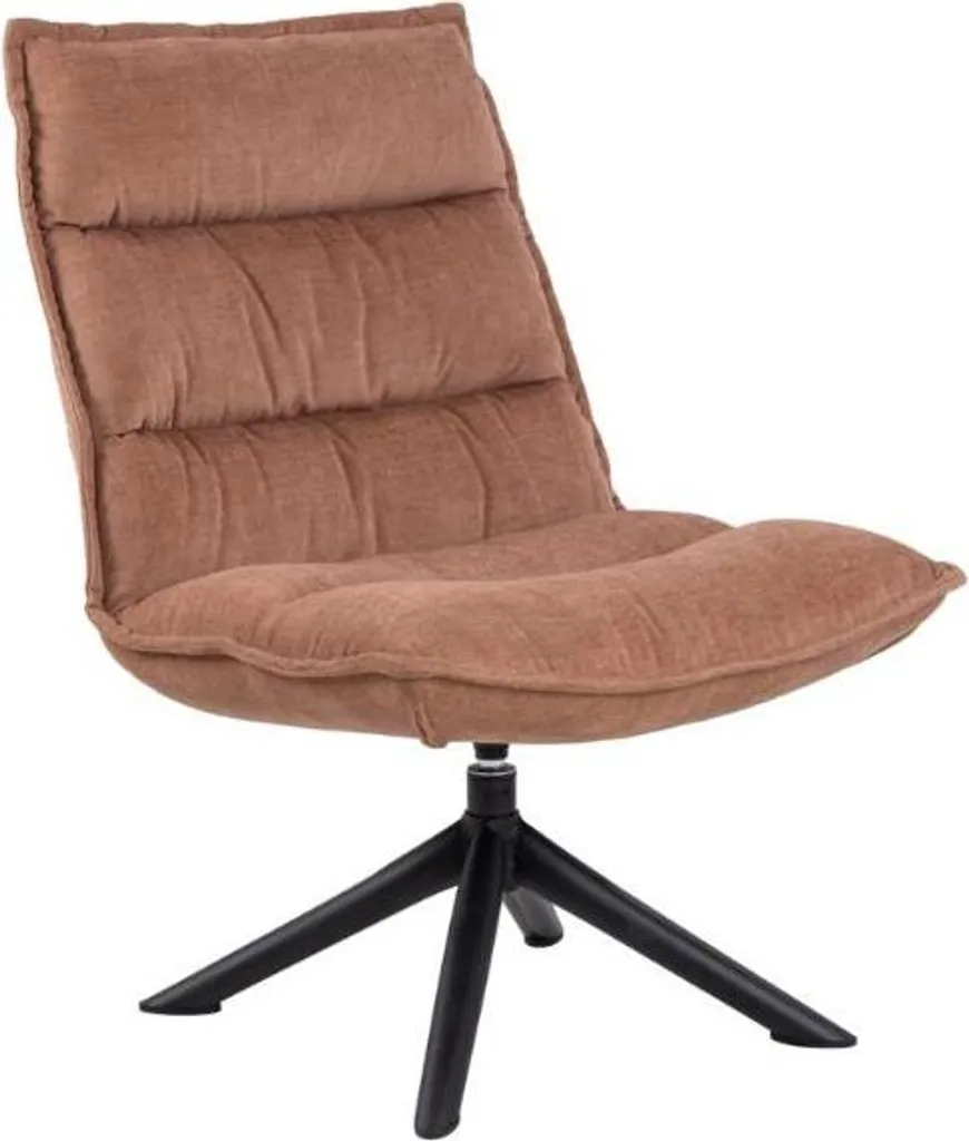 Fauteuil pivotant Blizzard marron avec revêtement effet cuir vieilli