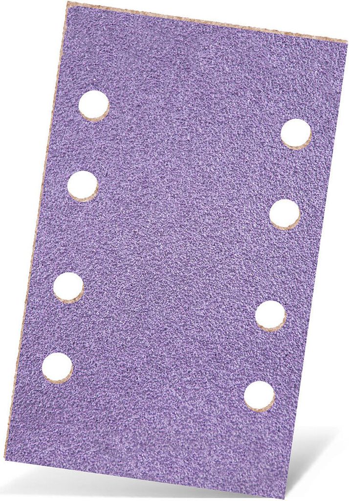 MENZER Purple HD Klett-Schleifblätter, 133 x 80 mm, 8-Loch, f. Schwingschleifer, Keramik-Mix (50 Stk.) K180