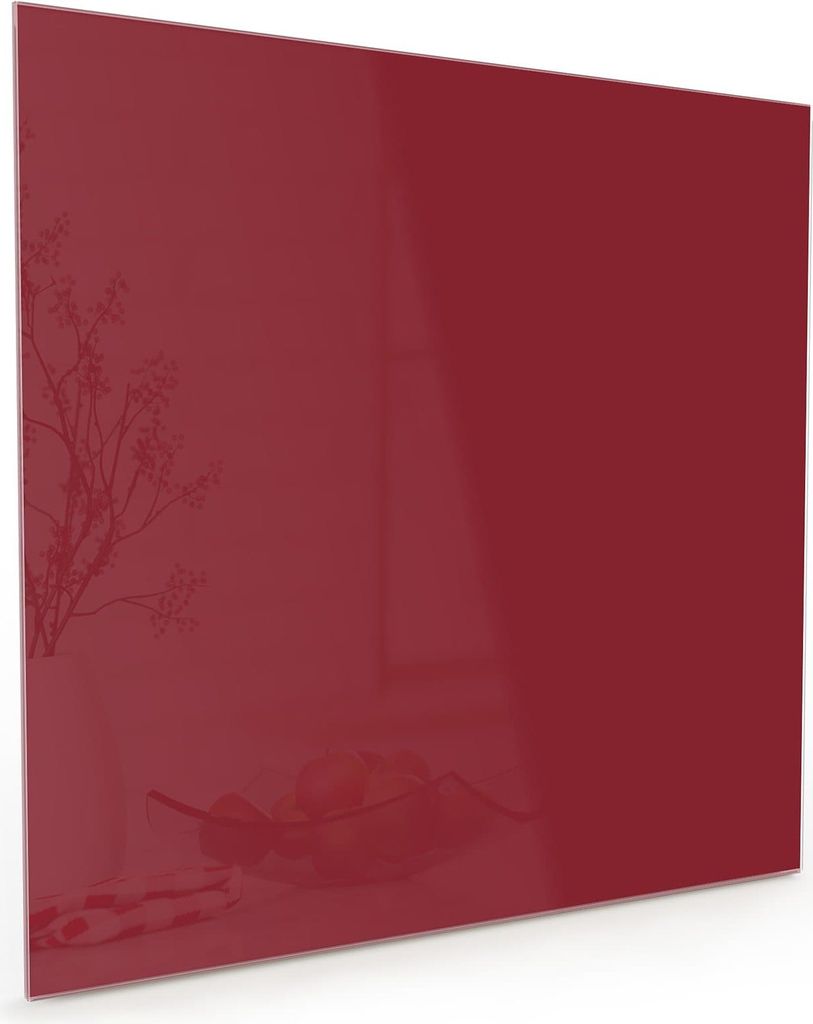 Küchenrückwand Spritzschutz Glas mit Motiv Weinroter Hintergrund II 40 x 40 cm