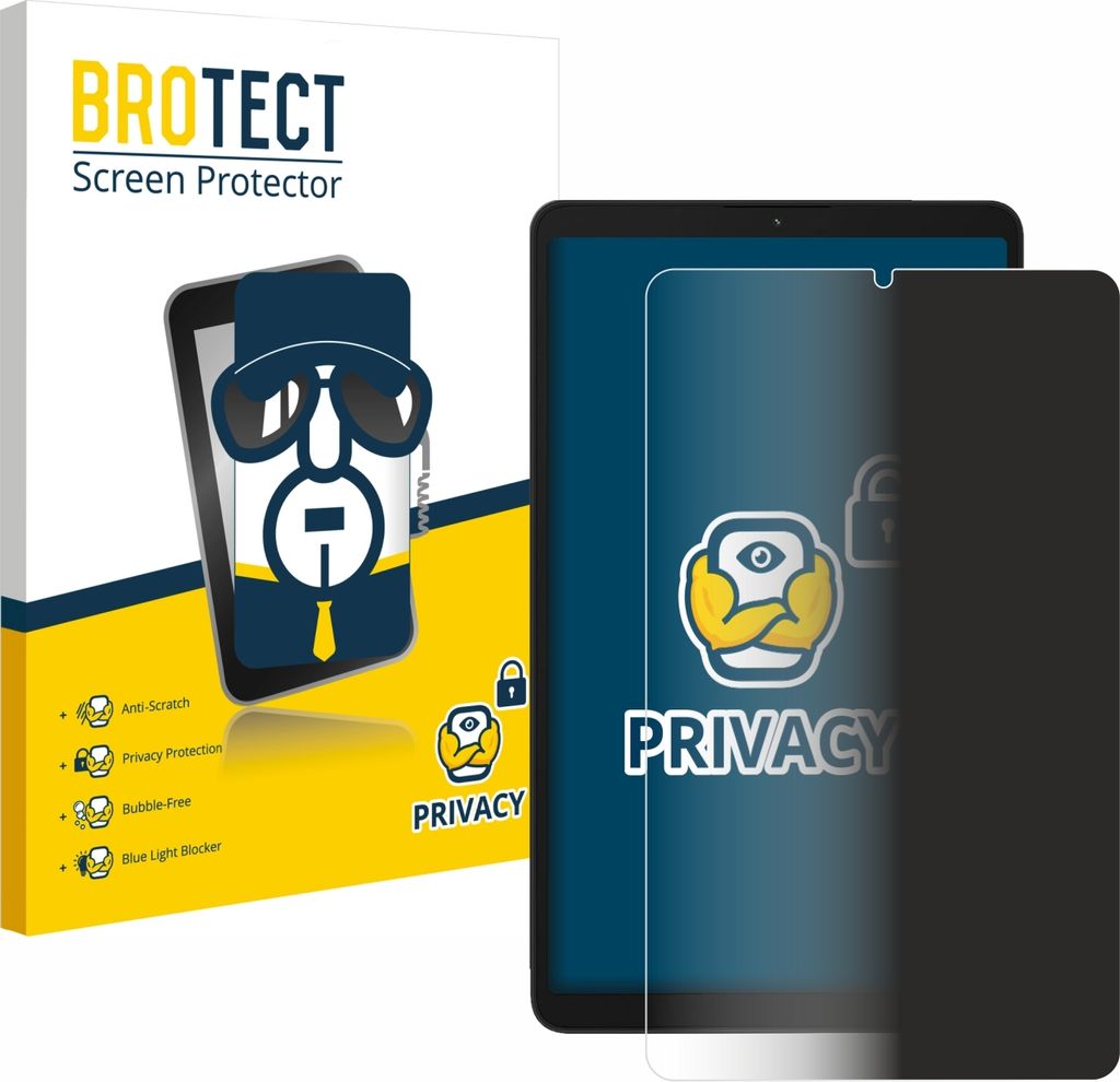 BROTECT Sichtschutzfolie für Samsung Galaxy Tab A9 LTE / WiFi Anti-Spy Privacy Sichtschutz Blickschutz Folie Blaulicht-Schutz