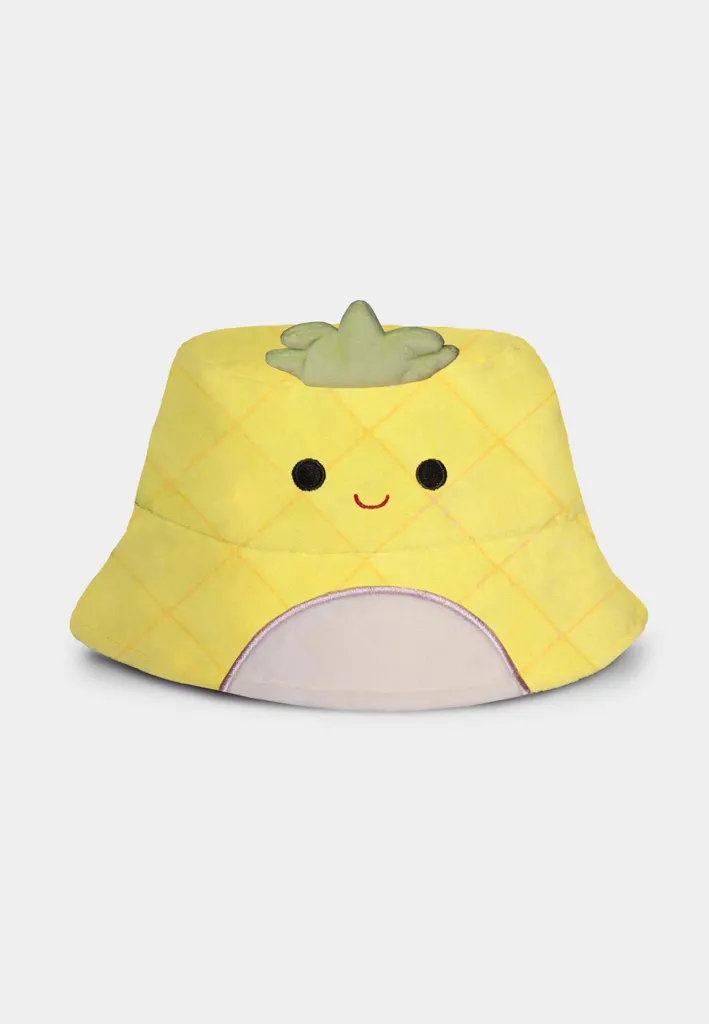 Bob Squishmallows Maui Ananas - Chapeau Doux avec Détails Brodés