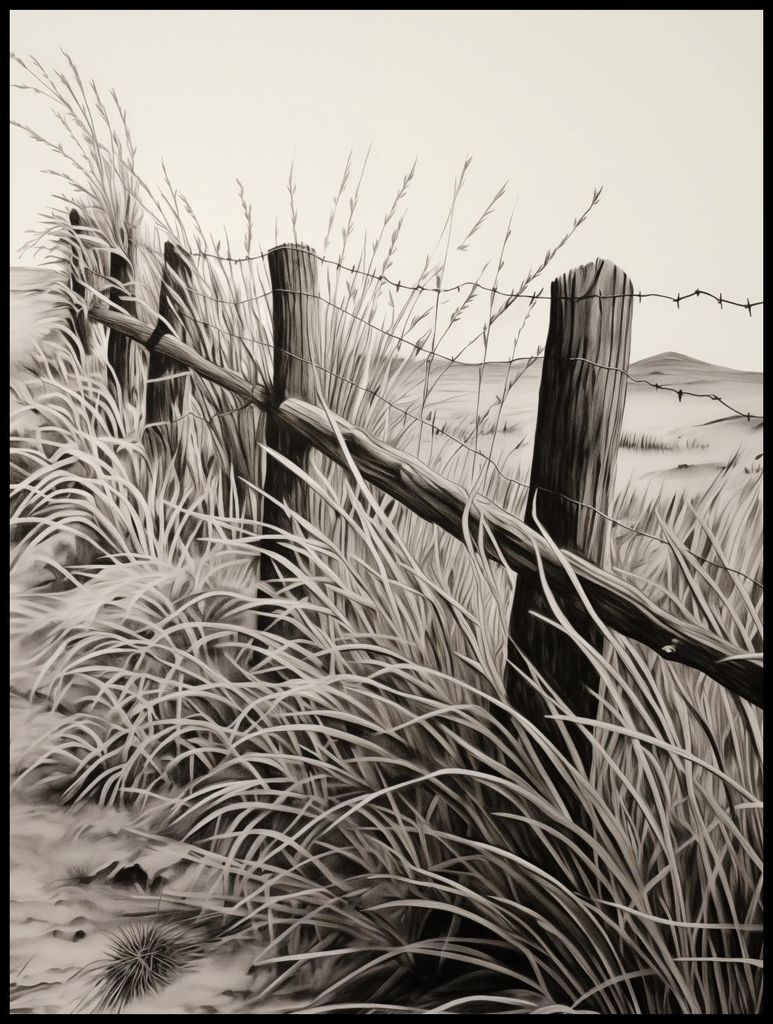 Plakat 75x100cm Geräusche und Flüstern des Landzauns