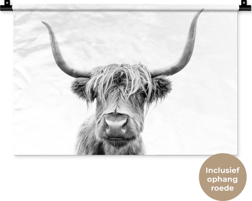 MuchoWow® Wandteppich Wandbehang Scottish Hochlandrind - Produktbild 