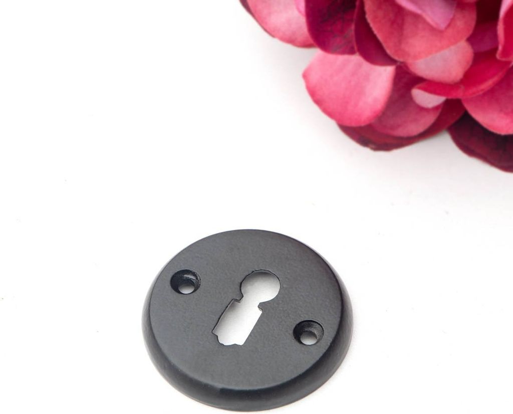 Schlüsselrosette für Zimmertüren(einzeln) - zeitloses Design |BB| Eisen schwarz