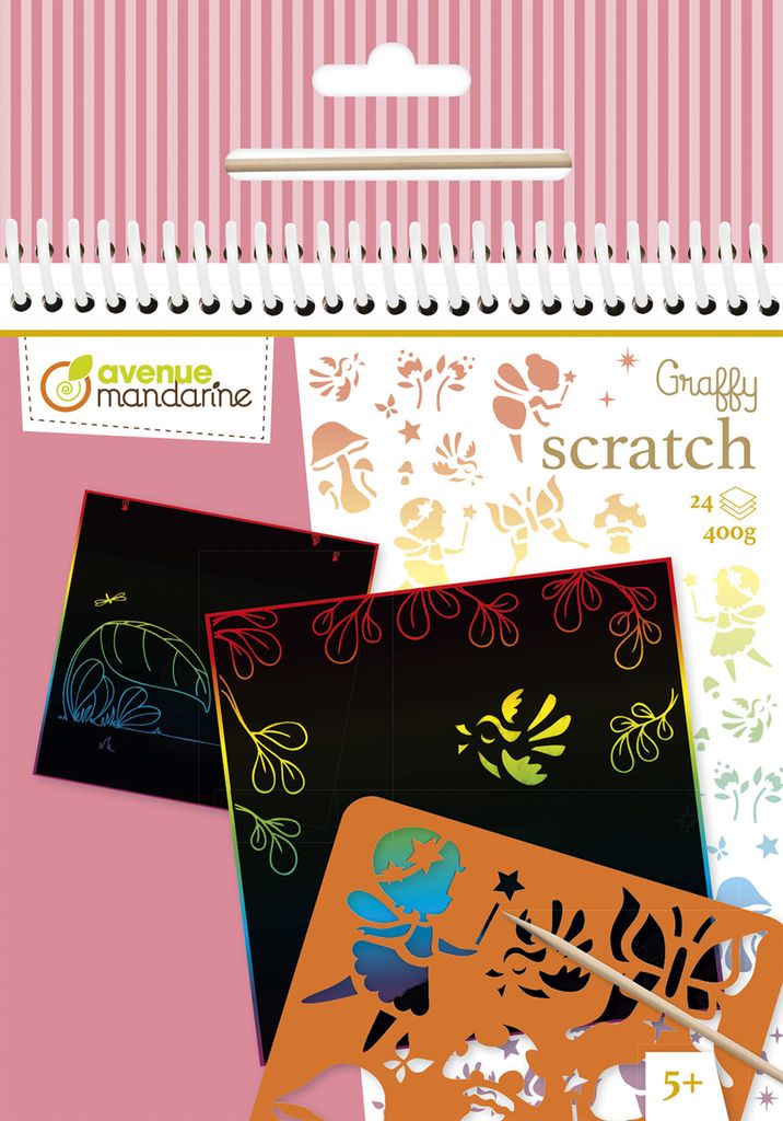Avenue Mandarine 5x Graffy Scratch, Feen - Rosa GY146C