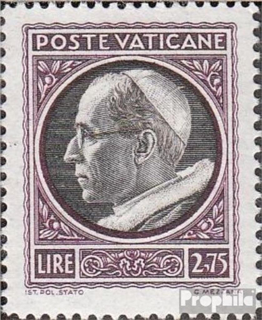 Briefmarken Vatikanstadt 1940 Mi 88 postfrisch Pabst Pius XII.