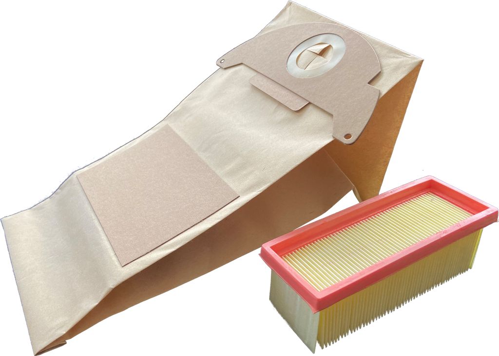 1x Filter + 10x Papierbeutel geeignet für Kärcher - K 2501 Produktbild 