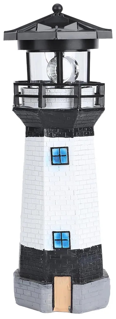 Éclairage d'ambiance solaire pour jardin avec lampe LED rotative noire