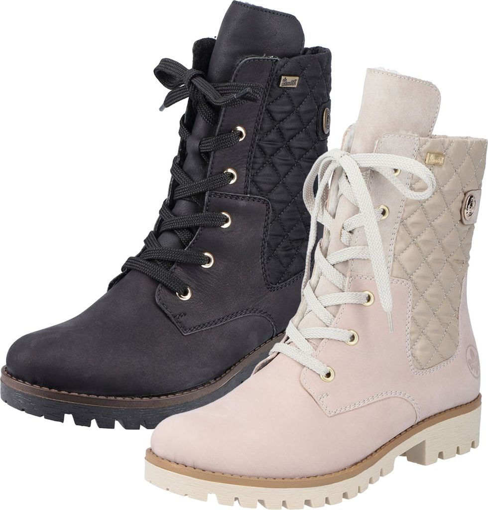 Rieker Damen Stiefelette wasserabweisend gesteppter Schaft Profilsohle 78523, Größe:40 EU, Farbe:Beige