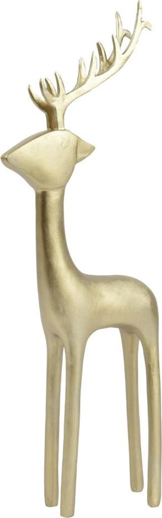 Decoris Dekofigur Hirsch Polyresin 35 x 14 cm gold