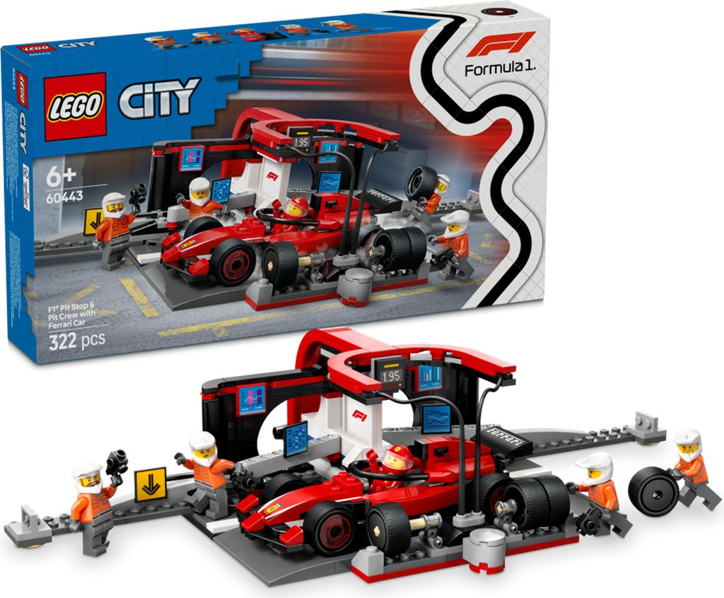 LEGO City F1 Boxenstopp mit Boxencrew und Ferrari Flitzer - Produktbild 