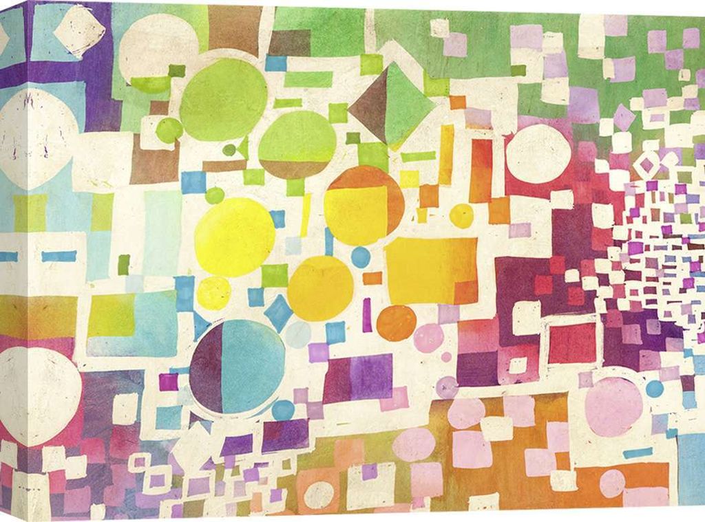 Leinwandbild, abstrakt und bunt - Leonardo Bacci, Multiculti – 100x70 cm