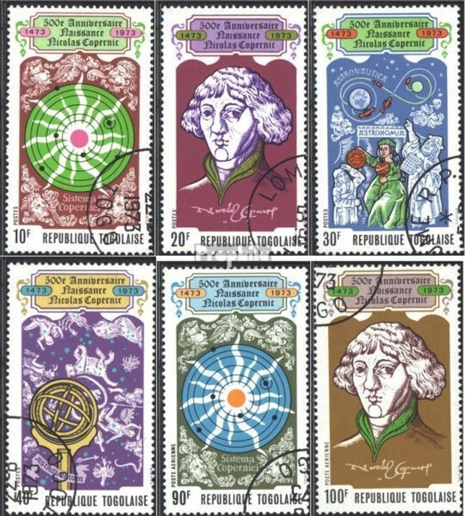 Briefmarken Togo 1973 Mi 982A-987A (kompl.Ausg.) gestempelt Produktbild 