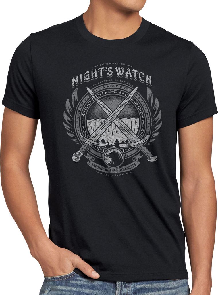 style3 Nachtwache Abzeichen Herren T-Shirt lied von eis und feuer