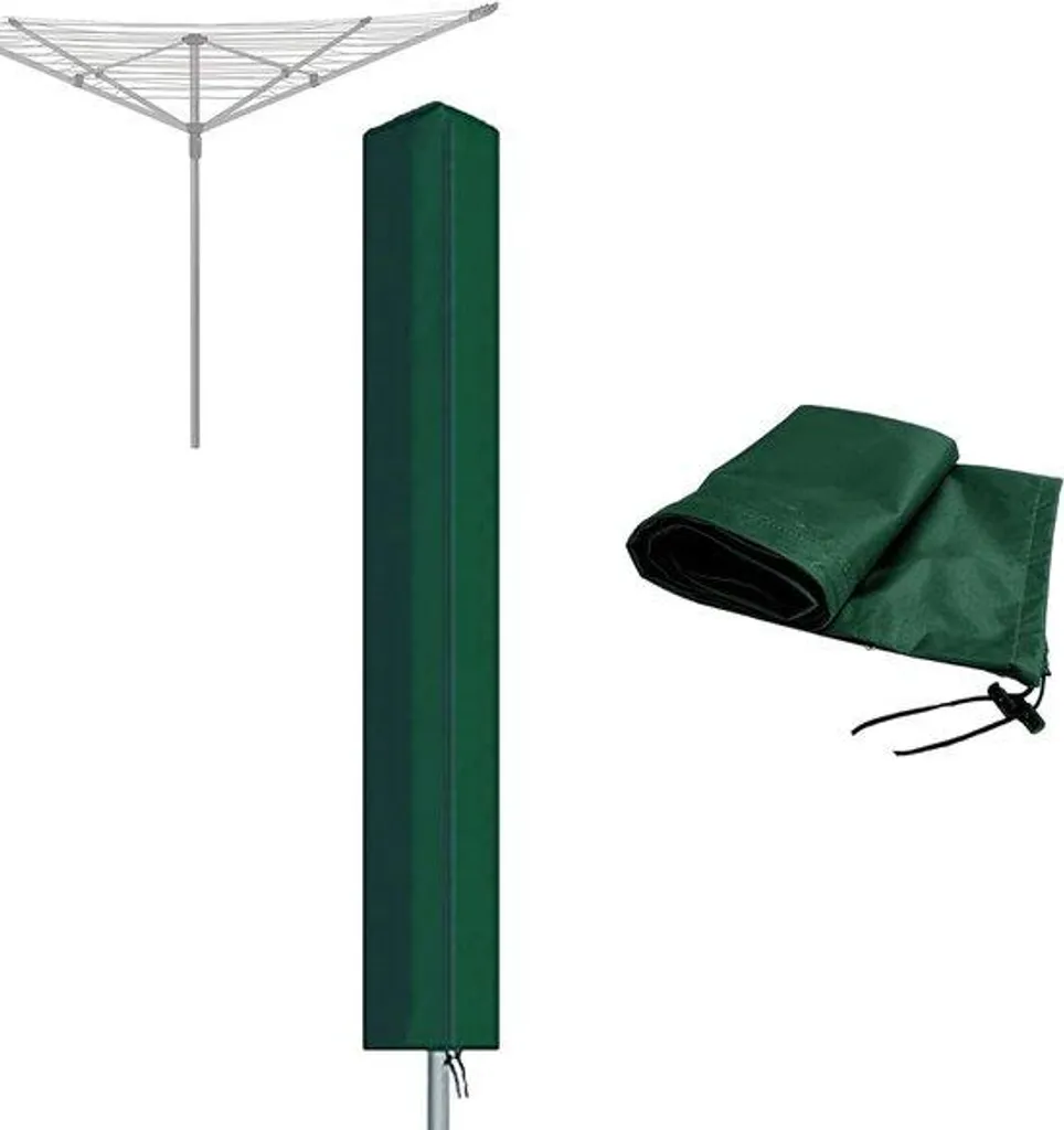 Sac de séchage rotatif 16x16x180 cm imperméable avec zip coloris vert